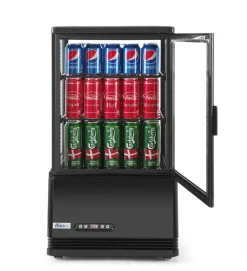 HENDI Vitrine refrig table 58l ix noir froid positif 58 L 3 niveaux New