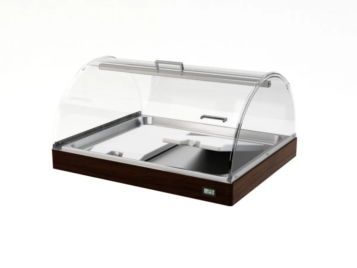 Vitrine réfrigérée pour chariot wengé bois - ROCAM Outlet