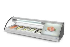 HENDI Vitrine sushi refrig 63l 5x gn 1/3 gris froid positif 5 bac(s) 5 niveaux Sale